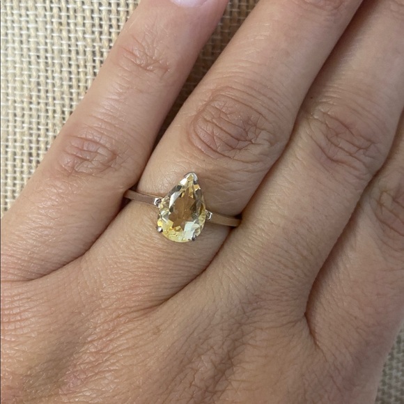 Sterling Silver Ring with Natural Citrine – Size 7 - Picture 12 of 13